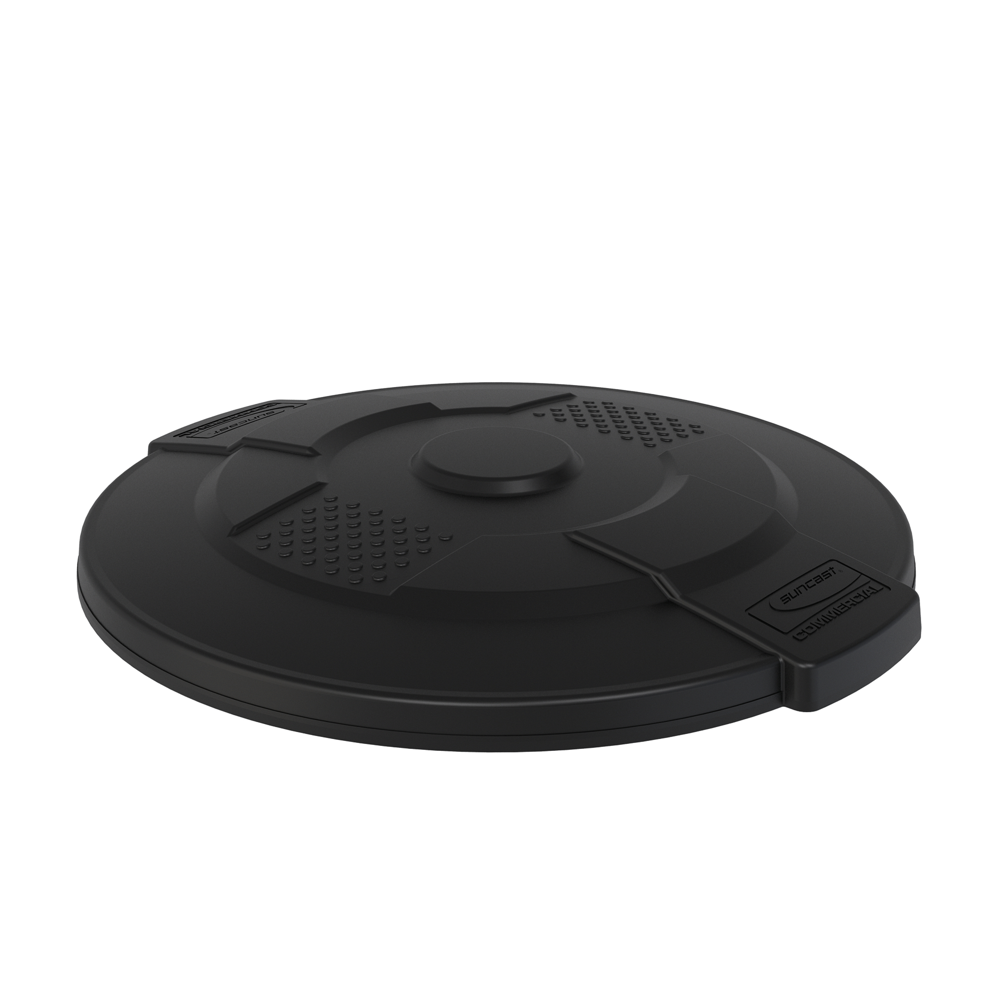 Suncast, 44 Gallon Utility Trash Can Lid, Color Family Black, Material Resin, Model# TCU44GLIDD